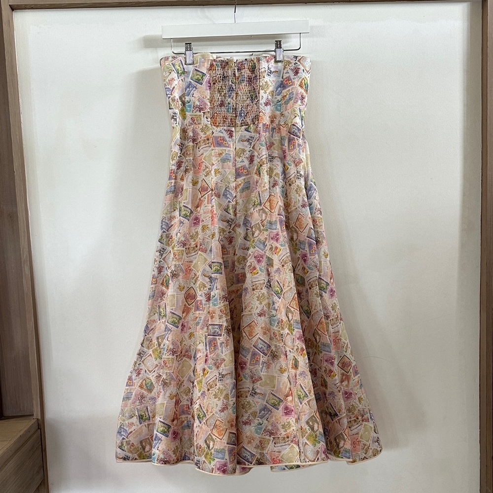 Zimmermann Silk+Linen Strapless Dress (M) - Picture 6 of 12